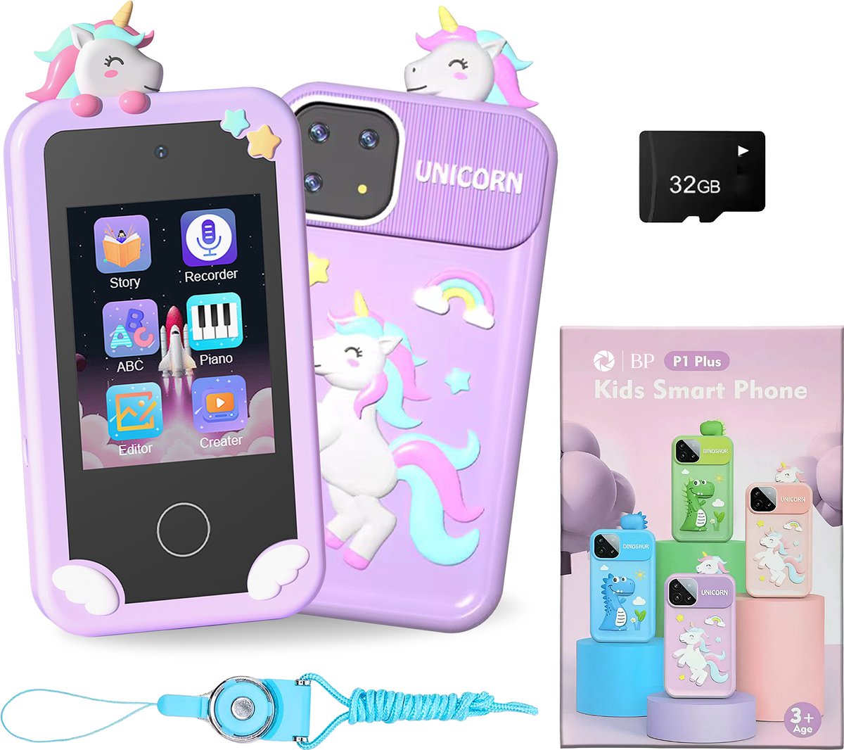 BP® Speelgoed Telefoon Paars - Kindertelefoon - Kindercamera - Educatief Speelgoed 3 Jaar - Kinder Telefoon - Nederlandse Instellingen - 22 Kindvriendelijke Offline Apps - Educatieve Spellen - Inclusief 32 GB SD Card — afbeelding 7