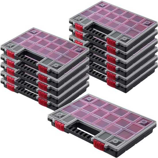 raaco Assorter 55 4x8-17: Assortimentsdoos en Opbergbox met 17 Uitneembare inzetbakjes, Duurzaam en Lichtgewicht Organizer Bakjes, Ideaal voor Kleine Onderdelen, 26,1 x 33,8 x 5,7 cm raaco Assorter 55 4x8-17: Assortimentsdoos en Opbergbox met 17 Uitneembare inzetbakjes, Duurzaam en Lichtgewicht Organizer Bakjes, Ideaal voor Kleine Onderdelen, 26,1 x 33,8 x 5,7 cm
