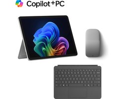 Microsoft Surface Pro - Copilot + Laptop + Pro Keyboard & Arc Muis - 12 inch Touchscreen - 16GB RAM/ 512GB SSD - Platinum
