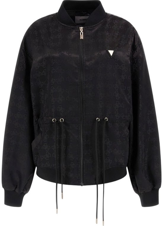 Guess Dames Jas Zwart V5YL11-WHFU0/Blk 4G Aop Full Zip Jacket
