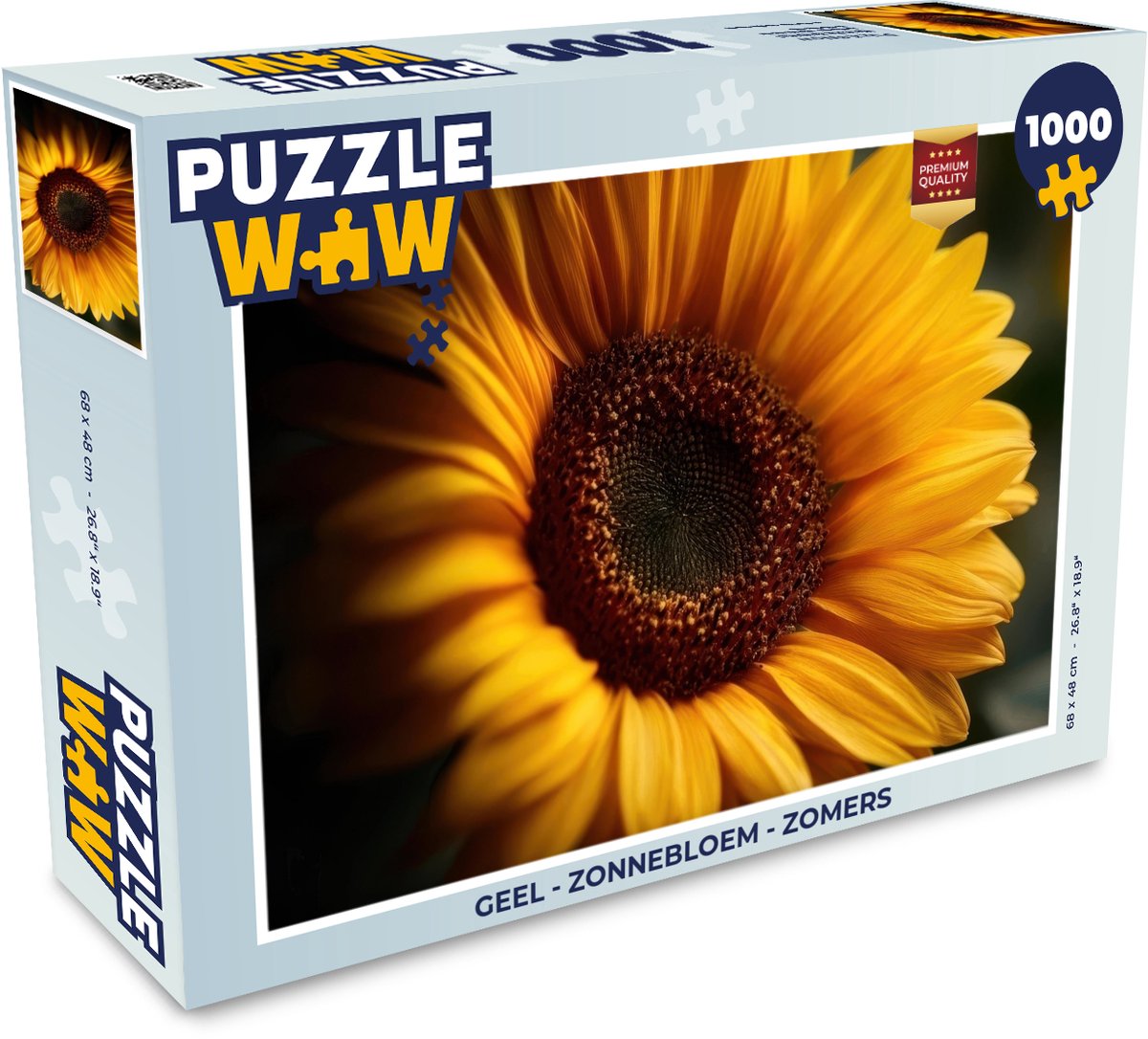 Puzzel Geel - Zonnebloem - Zomers - Legpuzzel - Puzzel 1000 stukjes volwassenen