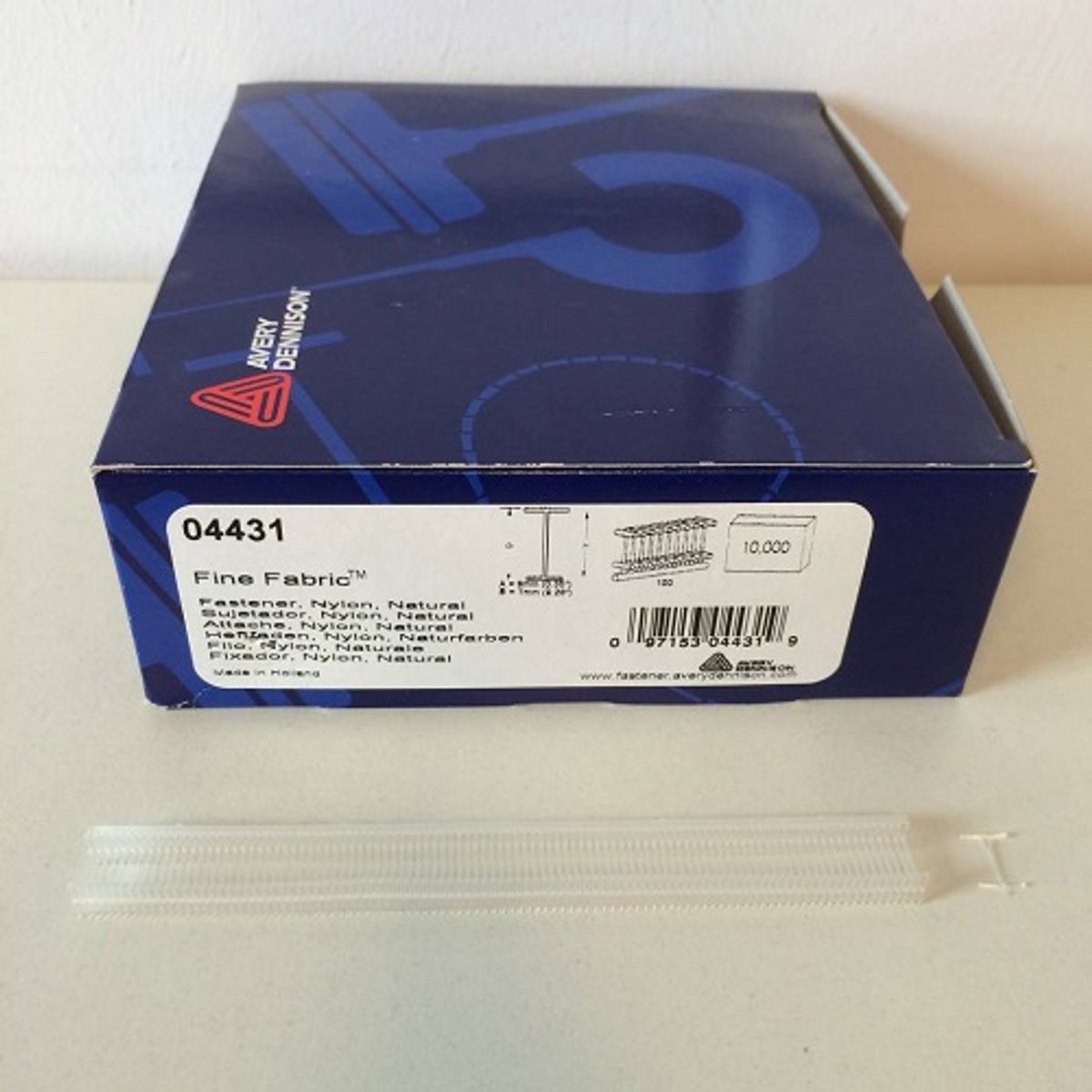 Avery Dennison - Textielpins 7mm fijn - Nylon - 100 pins/clip - Verpakt per 10.000 stuks