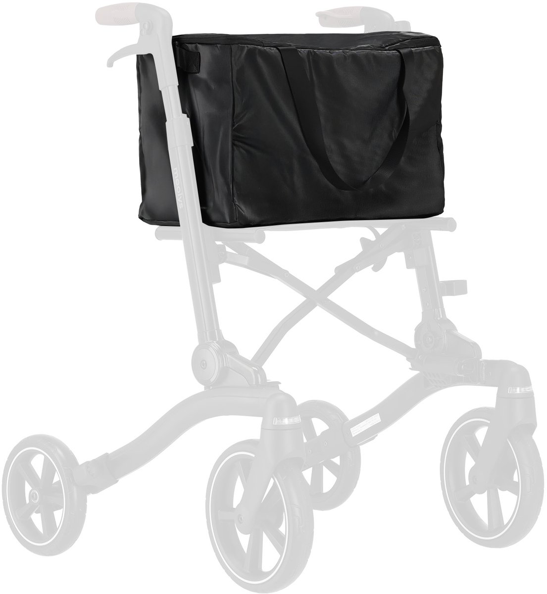 Mooiys Rollator Tas – Opbergtas met Rits – Waterafstotend – Zwart