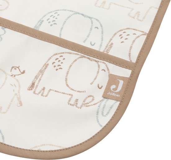 Jollein Slabbetjes Waterproof Met Mouw - 1 Stuk - 75 cm - Elephant Tales van Merkloos — afbeelding 5