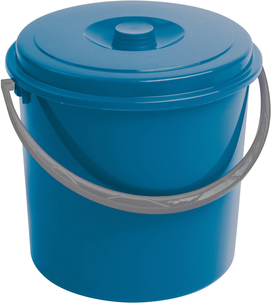 Curver - Emmer met deksel 16L - Comfortabele handgreep - 335 x 322 x 315 mm - Blauw, 235235
