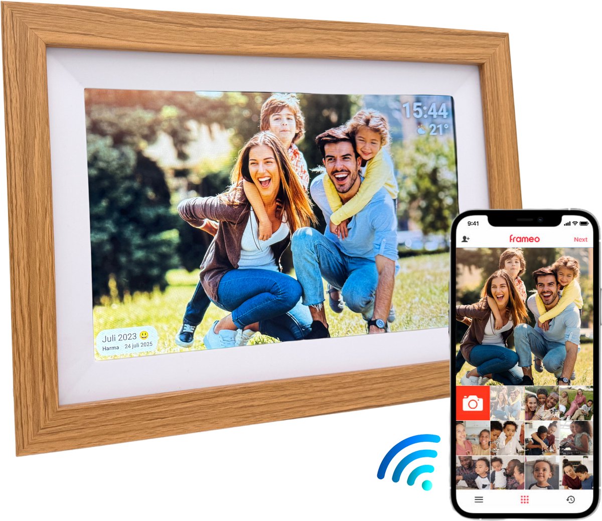 UMBRION Digitale Fotolijst - Hout - Frameo - 10.1 inch - 32 - UMBRION - €67,95