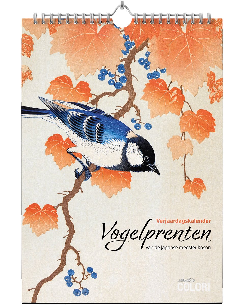 Verjaardagskalender Vogelprenten van de Japanse meester Koson - A4 Verjaardagskalender volwassenen vogels