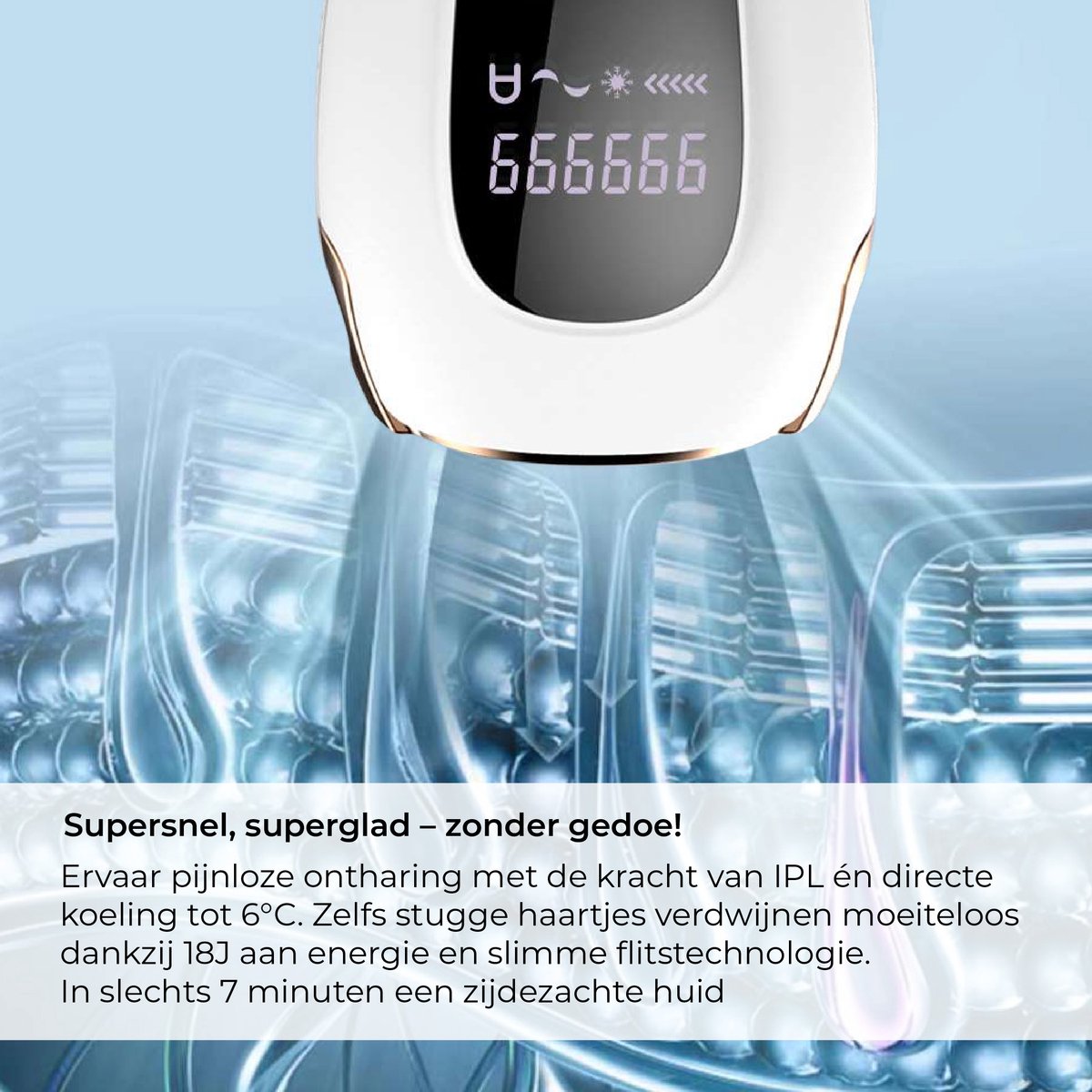 Dermalaze IPL Ontharingsapparaat Ice Cooling - 999K Flitsen thumbnail 5