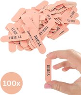 YUBBI 100 Stuks Mini Nagelvijlen - Zebravijlen - Wegwerp Vijlen - Zandvijl - 180 Grit