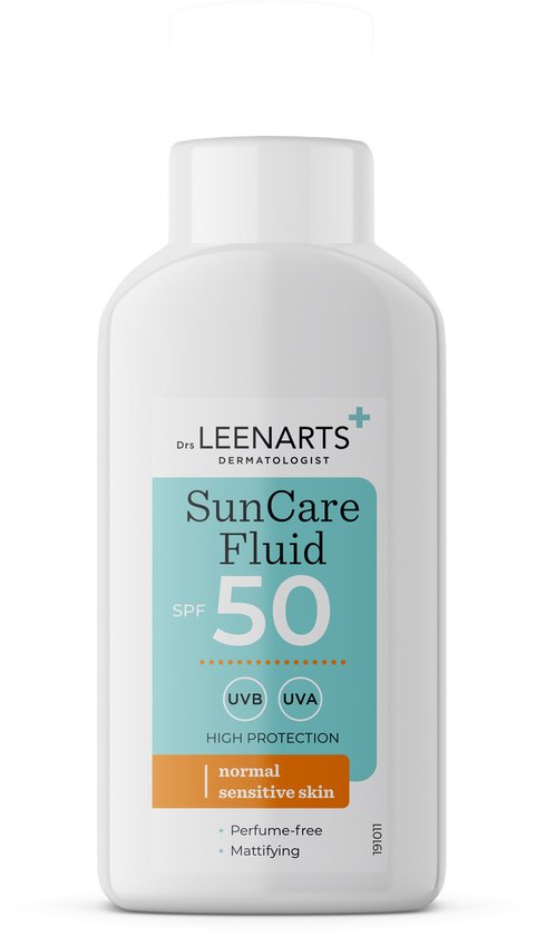 Drs Leenarts Zonnebrand Gezicht – Suncare Fluide SPF 50+ – Parfumvrij – 50 ml