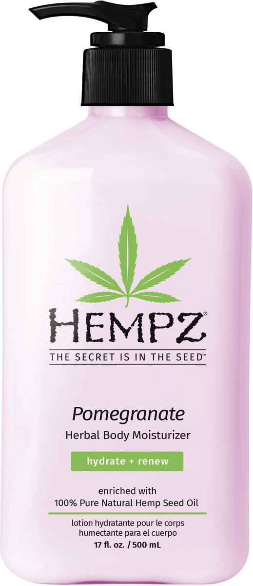 Hempz Original Pomegranate Herbal Body Moisturizer 500 ml - Hydraterende Crème - Body Lotion voor Dames en Heren - Hydraterend & Verzachtend - Granaatappel