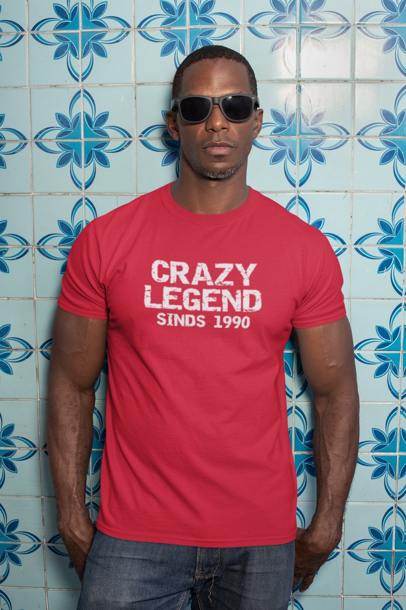 1990 Jaar Rood T-shirt Heren - Maat S - Legend - Verjaardag Cadeau Mannen - Limited Edition