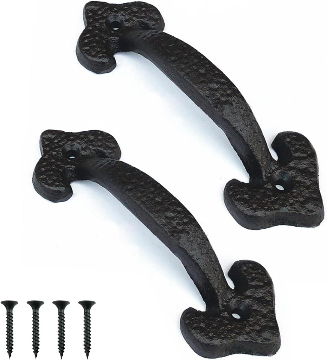 ByShane - 2-Pack Deur Pull Handvat voor Schuur Deur - Rustieke Deurgreep voor Dressoirs, Laden, Meubels en DIY Decoratie