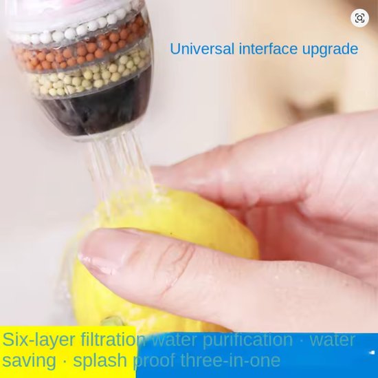 6-lagen waterfilter kraanreiniger medische steen kokosnoot houtskool mondstuk voor kraan keukenaccessoires huishoudelijke waterfilter