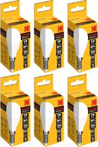 6 stuks Kodak LED G45 E14 200lm Warm 3W Non Dim RC Driver