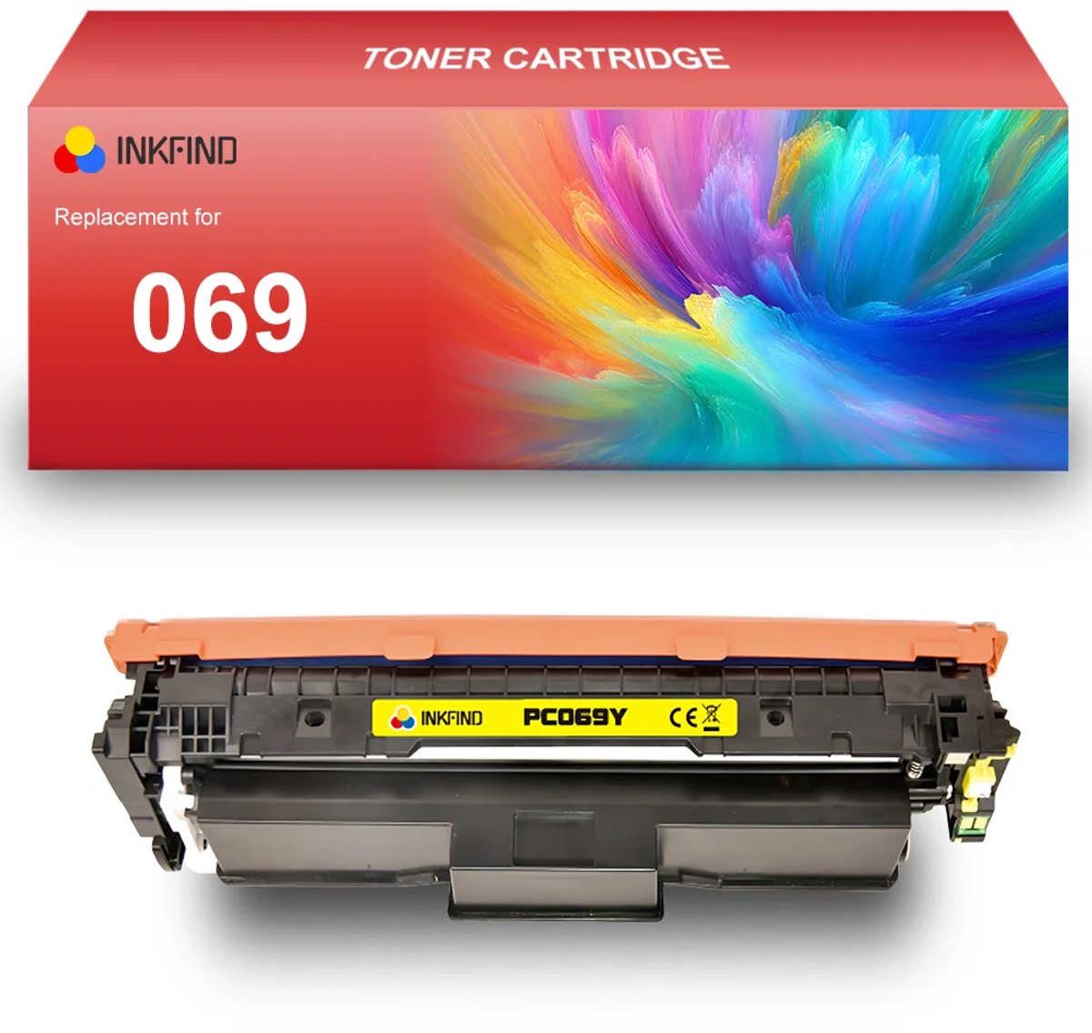 INKFIND 069 Geel tonercartridge compatibel met Canon 069 Geel toner cartridge - 1-pack Geel