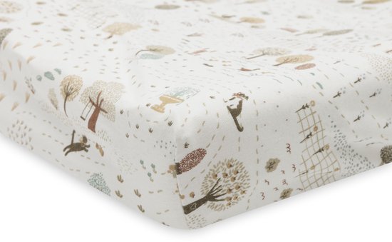 Jollein Aankleedkussenhoes - 50x70cm - Jersey - Tiny Park — afbeelding 3