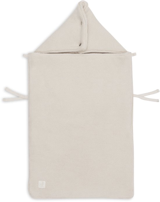 Jollein Voetenzak voor Autostoel & Kinderwagen - Basic Knit - Katoen - 42x82cm - Oatmeal — afbeelding 2