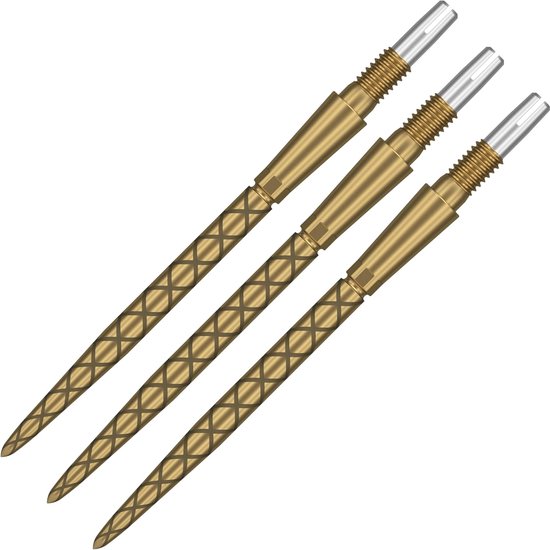Target Darts Swiss Storm Diamond Punten 35MM Goud-Goud - 3 Stuks Roestvrij Staal Dartpunten met Laser Geëtste Diamantgrip en Swiss Point Technologie voor Verwisselbare Tips