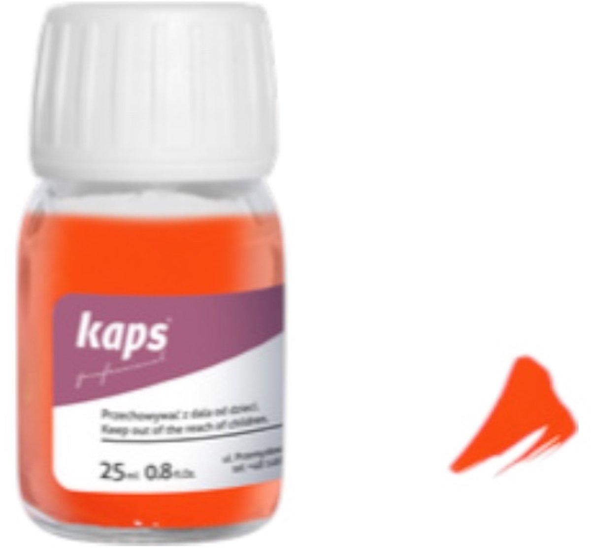 Kaps super color leer & kunstleer verf inc.cleaner - (128) Oranje - 25ml