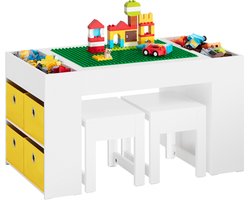 SoBuy KMB75-W Kinderbureau – Speeltafels voor kinderen – 87 x 50 x 50 cm - Wit