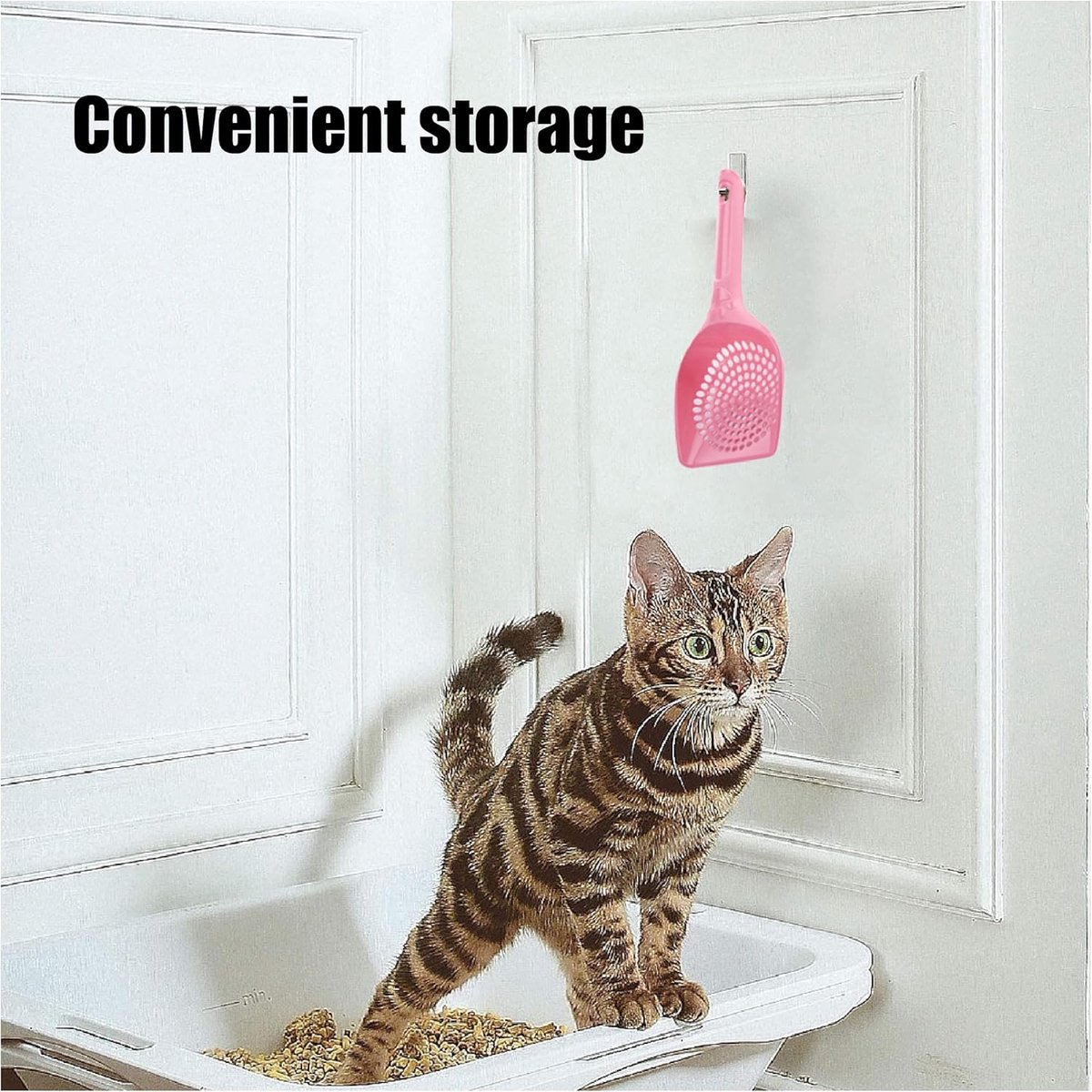 Kattenbakschep, Kitty Plastic Schep, Oplaadbare Sterke Trillende Kattenbakschep, Kitty Plastic Schep, Oplaadbare Sterke Trillende