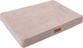 By Cee Cee Orthopedisch Hondenkussen - Orthopedische Hondenmand – Royal Collection Hondenbed – Ribstof - Mokka Taupe - 100x70 - Bubble Traagschuim