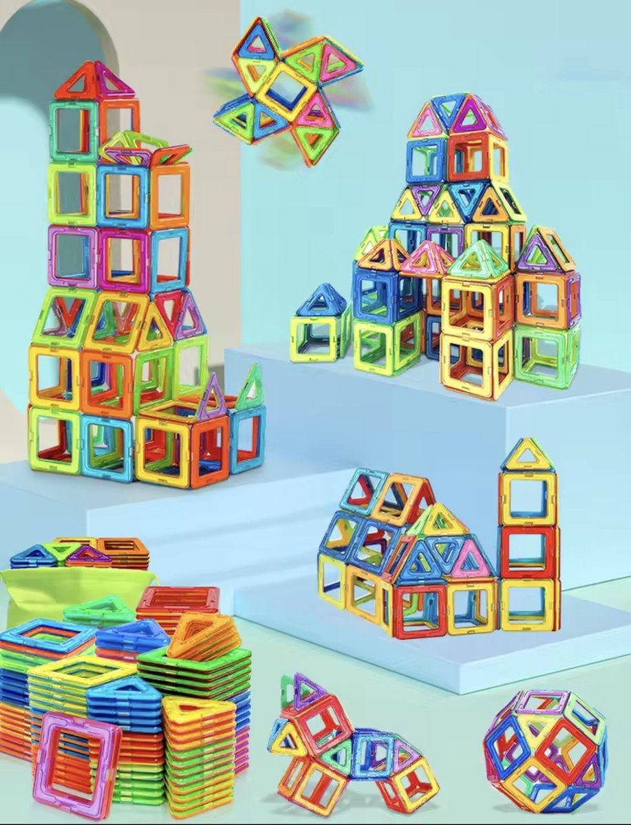 Magnetische Bouwstenen Kinderen – 56-delig – Educatief Speelgoed – Kleurrijk - H1.3