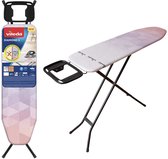 Vileda Table à repasser Diamond, grande surface de repassage (120 x 38 cm), repose-fer XXL , hauteur jusqu'à 97 cm, avec housse résistante à la chaleur pour qu'elle reste comme nieuw plus longtemps .