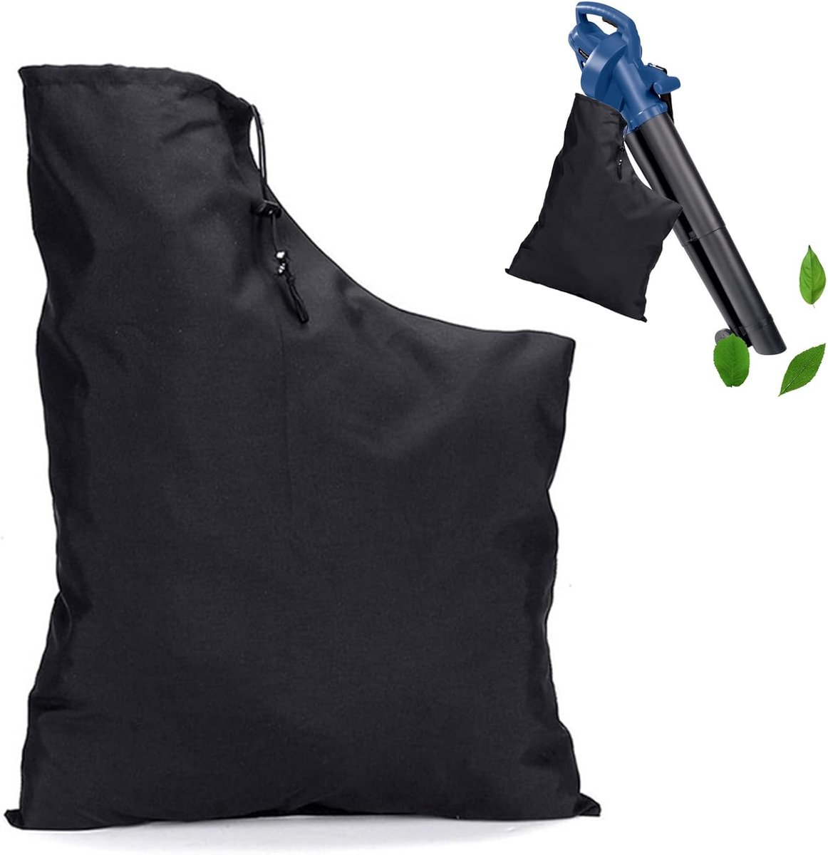 60*44cm - Opbergtas voor bladblazer - Rugzakbladopvangzak - Tuinbladopvangzak - Universele vervangende opvangzak - Oxford stoffen tuinbladblazer opvangzak - Ritssluiting - Zwart