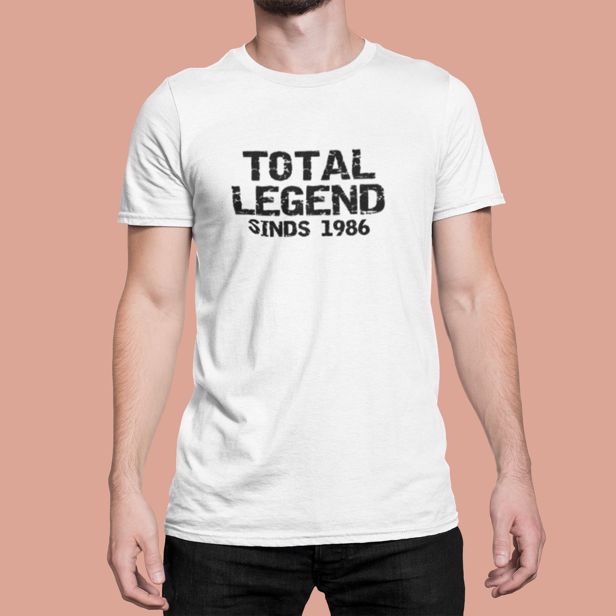 1986 Jaar Wit T-shirt heren - Maat XL - Total Legend - Verjaardag Cadeau Mannen - Limited Edition