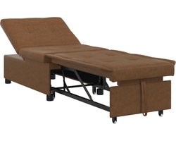 vidaXL - Slaapbank - Bruin - 194 - x - 67 - x - 82 - cm - Huahua - Stof