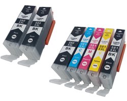 KATRIZ KATRIZ® Inkt PGI-580XXL / CLI-581XXL - 7-Pack Huismerk - Met Chip - XXL - Geschikt voor canon TR7550/TR8550/TS6150/TS6151/TS6250 /…