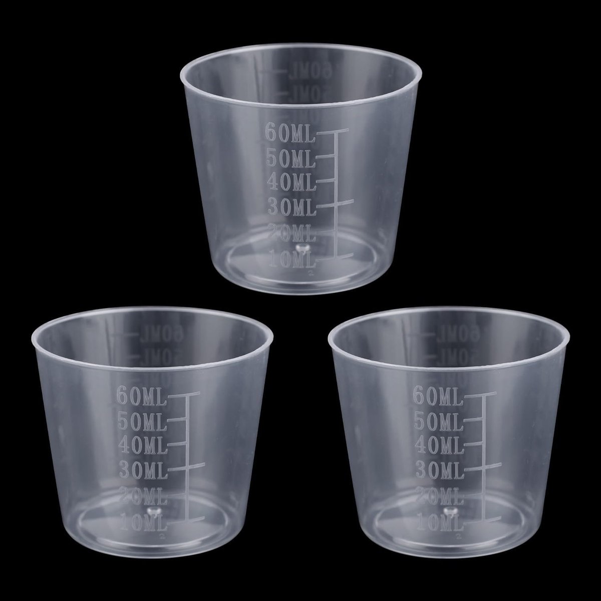 3Pcs Rice Measuring Cups - 60ml Transparent Plastic Small Washing Cup - Voor Rice Cooker - Vervanging voor Meten van Droge en Vloeibare Ingrediënten - Keuken Gadgets