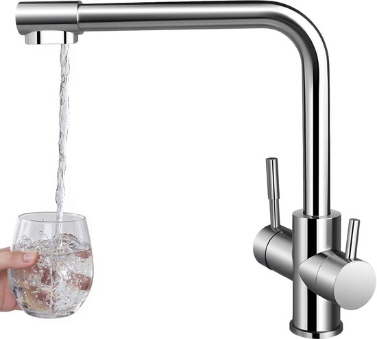 Foto: 3 way sink faucet purifier swivel triflow water faucet kitchen sink mixer filter for hot cold and purified water