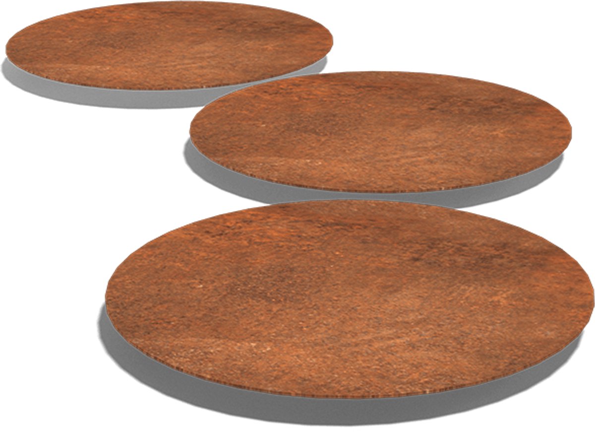 Cortenstaal staptegel - Rond - cm - 50x50cm - Roestkleur - MySteel