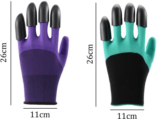 2 paar tuinhandschoenen met klauwen - Hoogwaardige waterdichte werkhandschoenen voor in de tuin van Merkloos	 — afbeelding 3