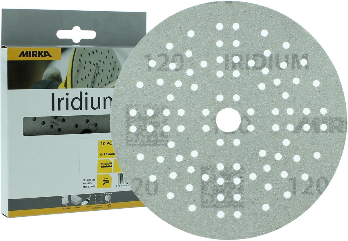 MIRKA Iridium 125mm P240 - 10 stuks blister
