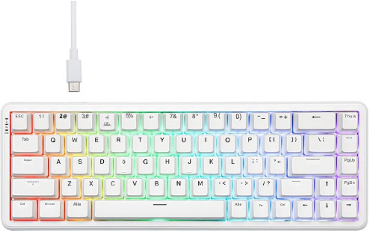 Thuys – Gaming Toetsenbord – Mechanisch RGB Toetsenbord – Met Hall Effect Schakelaars – Wit