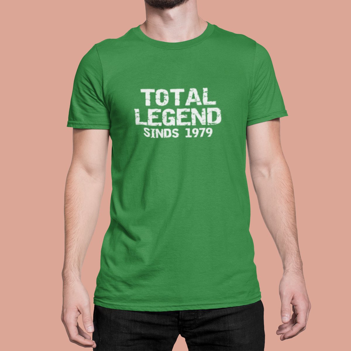 1979 Jaar Groen T-shirt heren - Maat S - Total Legend - Verjaardag Cadeau Mannen - Limited Edition