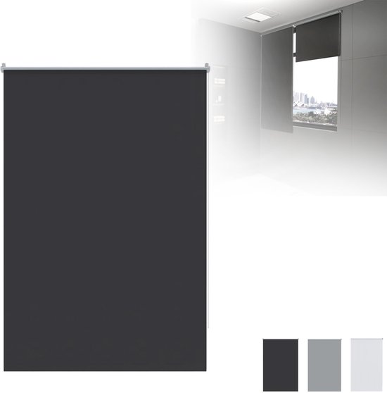 Store enrouleur occultant – Occultant et thermique – Sans Embouts – Zwart – 70x160cm – 100% polyester