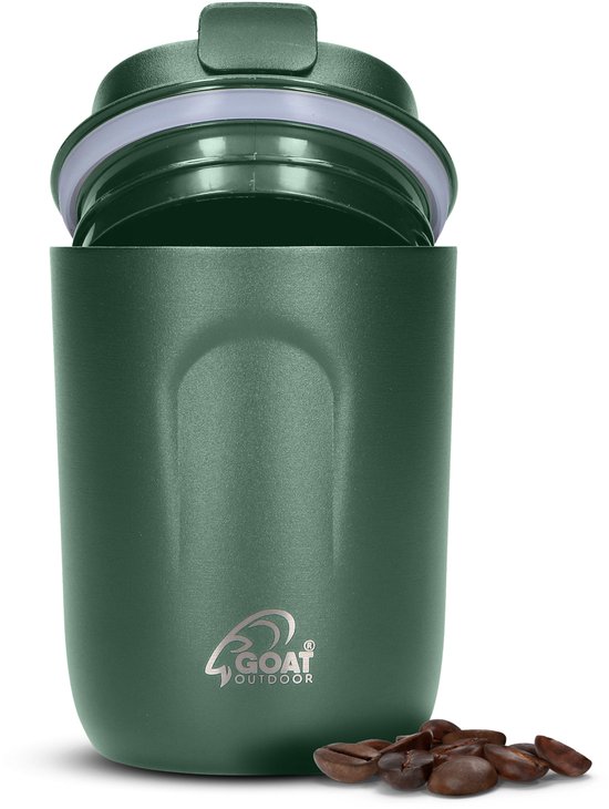 Gobelet isotherme Plein air GOAT - Tasse à café à Go - Tasse de voyage pour Café et Thee - Tasse à thé - 220 ml - Acier inoxydable