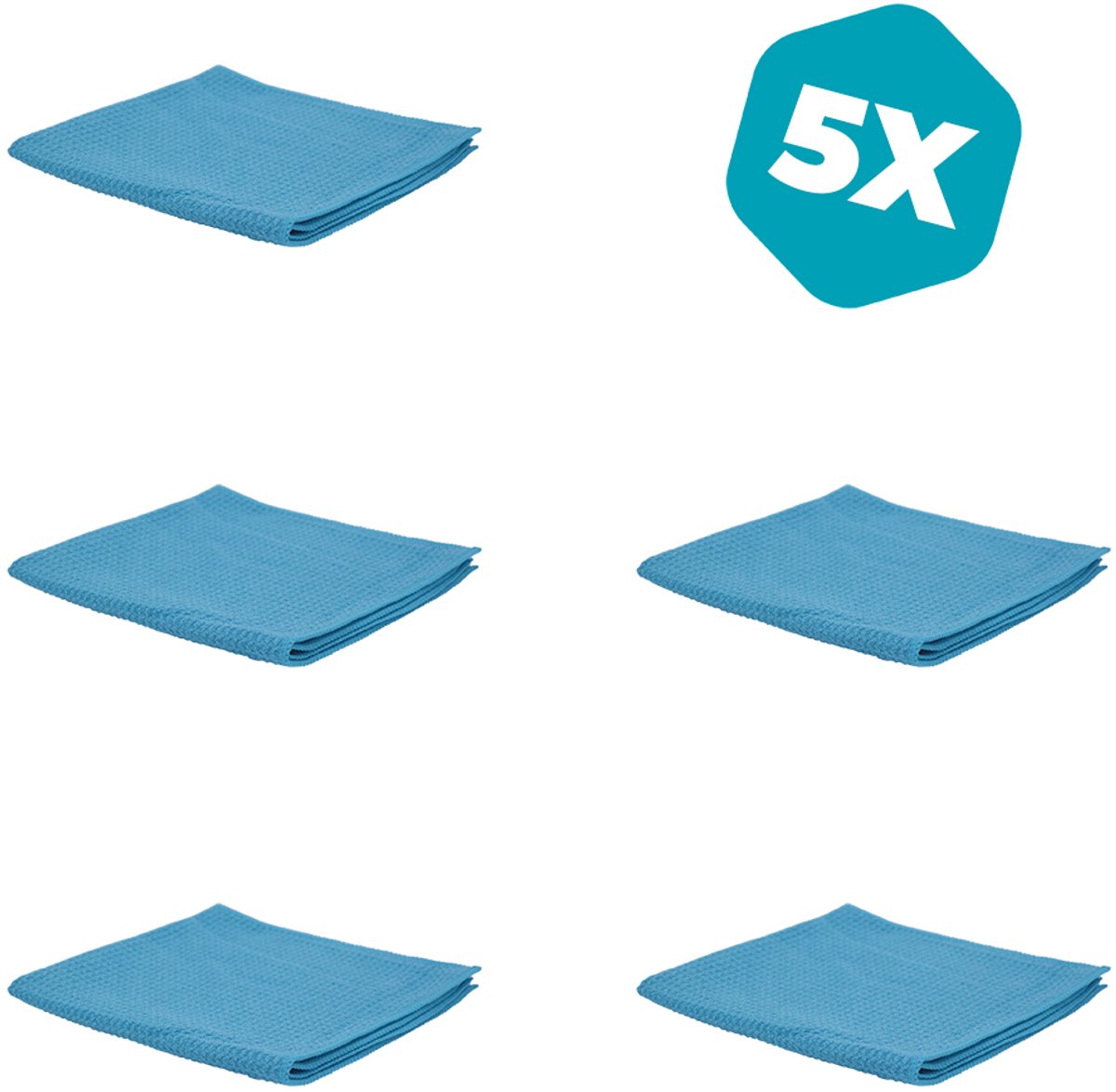 Glasdoek (5 stuks) - Car Detailing - Auto Wassen - Streeploos - Ruiten reinigen - 40x40 cm