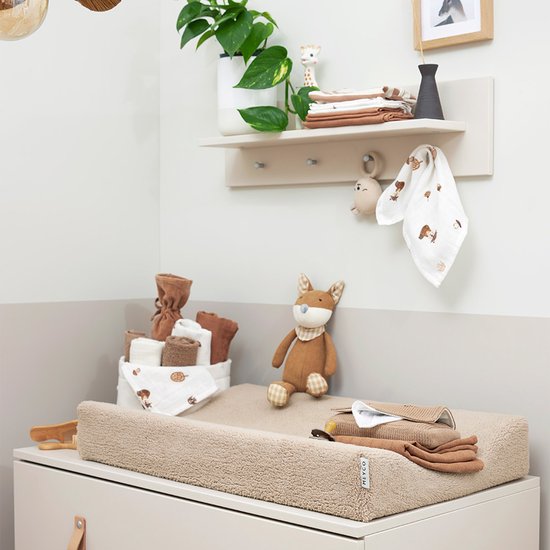 Meyco Baby Forest Animals washandjes - 3-pack - hydrofiel - toffee - 20x17cm — afbeelding 3