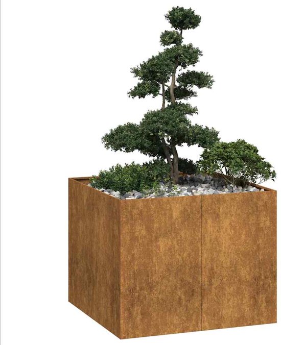vidaXL Pakket inwerp box Roestig 44,5 x 29 x 110,5 cm - Brievenbussen