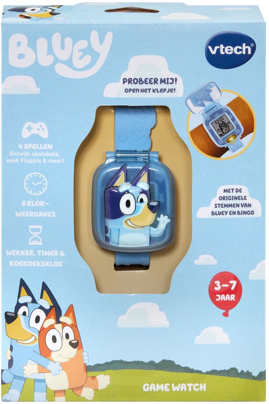 Foto: Vtech bluey learning watch orginele stemmen van bluey bingo educatief speelgoed speel spelletjes leer klokkijken vanaf 3 tot 7 jaar