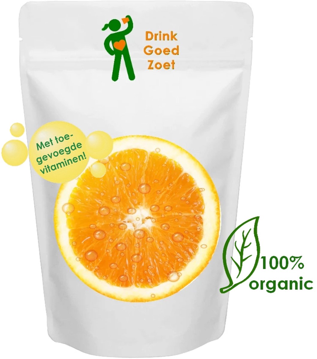 Drink Goed Zoet limonadepoeder - sinaasappel suikervrij zonder zoetstoffen - bio