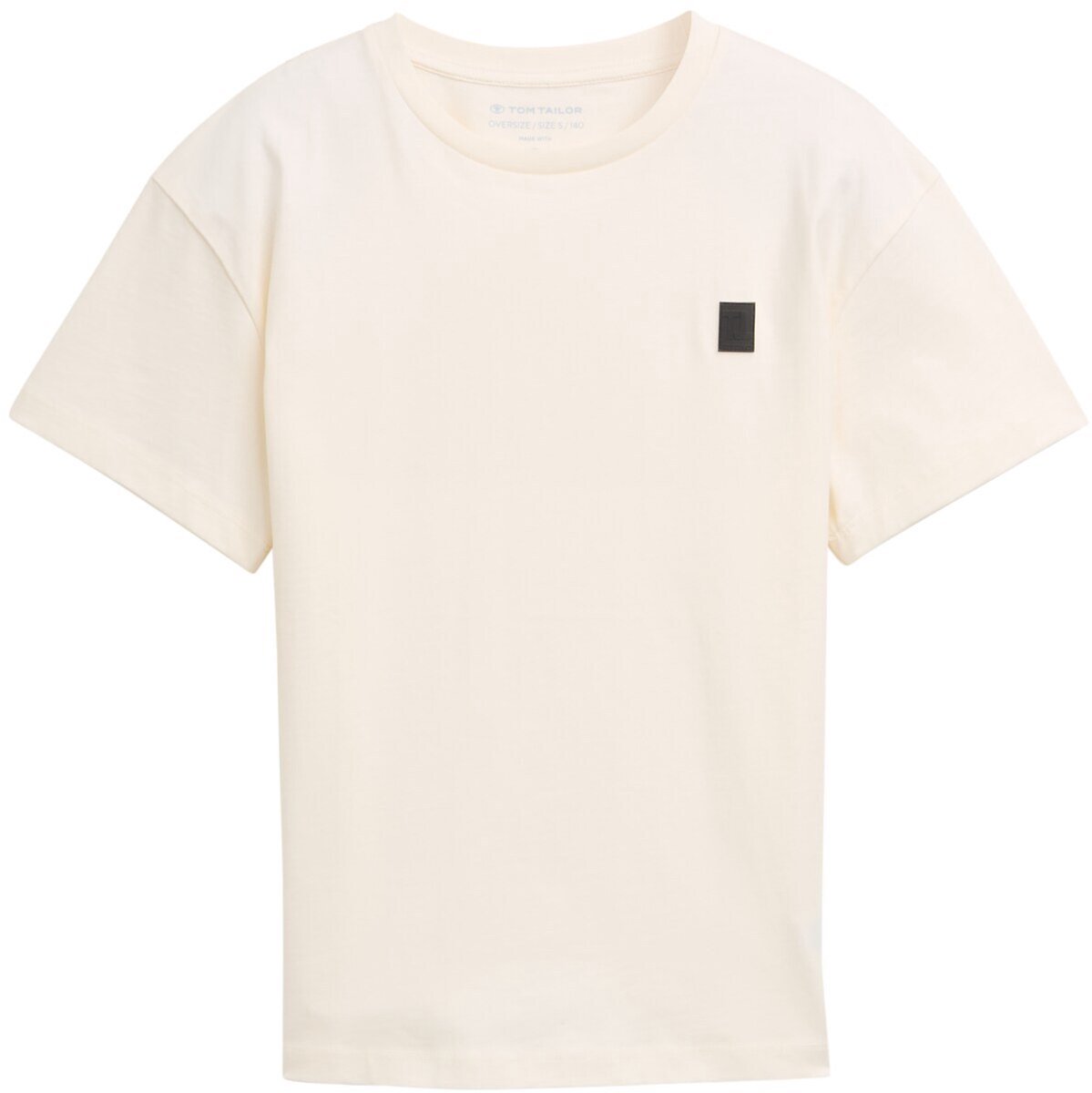 Tom Tailor - Oversized T-shirt - Maat 128 - soft cream white