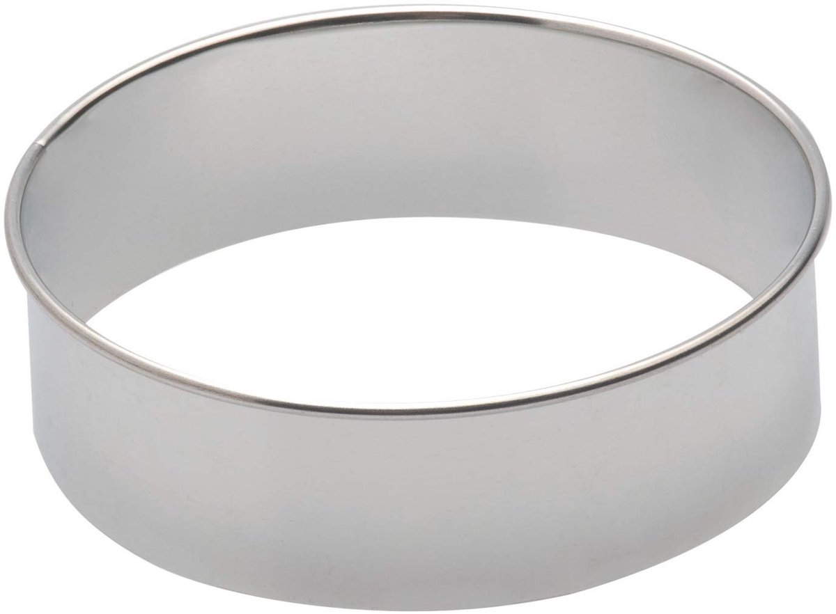Piazza 285565 Koekjesvorm met handvat, rond, 10 cm diameter, 3 cm hoogte, 6 stuks
