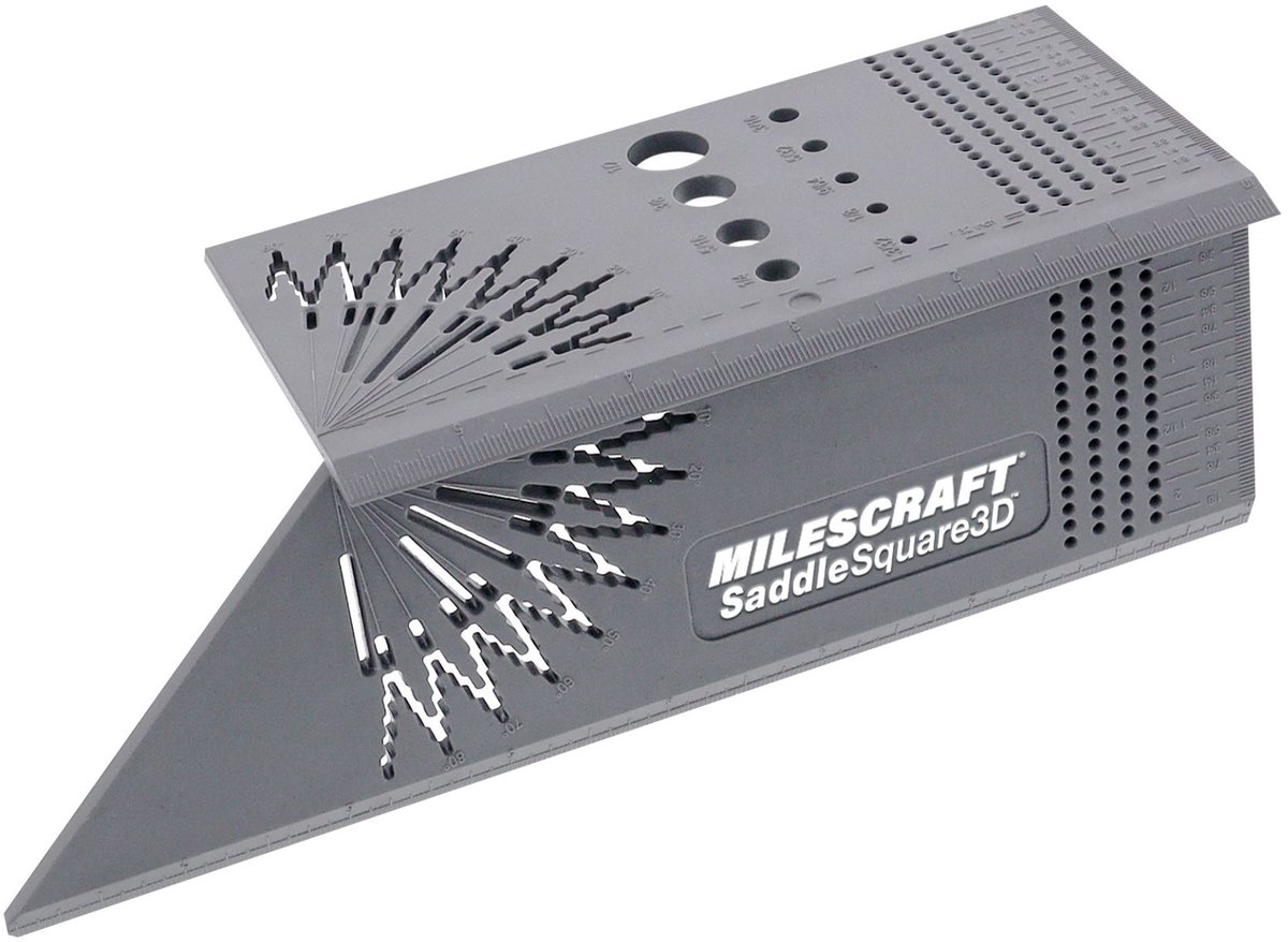 Milescraft SaddleSquare3D Plastic / Zadel-winkelhaak in INCHES